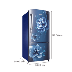 SAMSUNG Stylish Grande 183 Litres4 Star Direct Cool Single Door Refrigerator with Anti Bacterial Gasket (RR20C1724CU/HL, Camellia Blue)