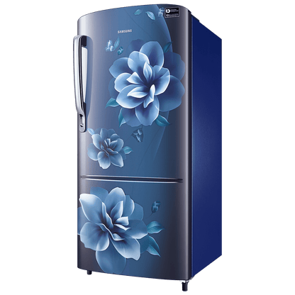 SAMSUNG Stylish Grande 183 Litres4 Star Direct Cool Single Door Refrigerator with Anti Bacterial Gasket (RR20C1724CU/HL, Camellia Blue)