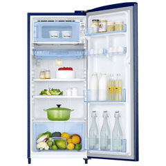 SAMSUNG Stylish Grande 183 Litres4 Star Direct Cool Single Door Refrigerator with Anti Bacterial Gasket (RR20C1724CU/HL, Camellia Blue)
