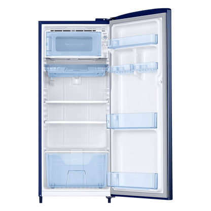 SAMSUNG Stylish Grande 183 Litres4 Star Direct Cool Single Door Refrigerator with Anti Bacterial Gasket (RR20C1724CU/HL, Camellia Blue)