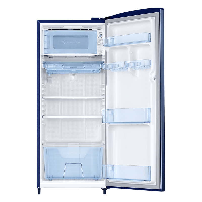 SAMSUNG Stylish Grande 183 Litres4 Star Direct Cool Single Door Refrigerator with Anti Bacterial Gasket (RR20C1724CU/HL, Camellia Blue)