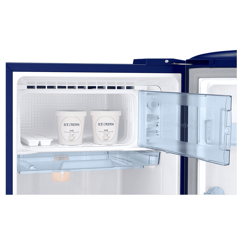 SAMSUNG Stylish Grande 183 Litres4 Star Direct Cool Single Door Refrigerator with Anti Bacterial Gasket (RR20C1724CU/HL, Camellia Blue)