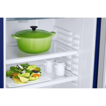 SAMSUNG Stylish Grande 183 Litres4 Star Direct Cool Single Door Refrigerator with Anti Bacterial Gasket (RR20C1724CU/HL, Camellia Blue)