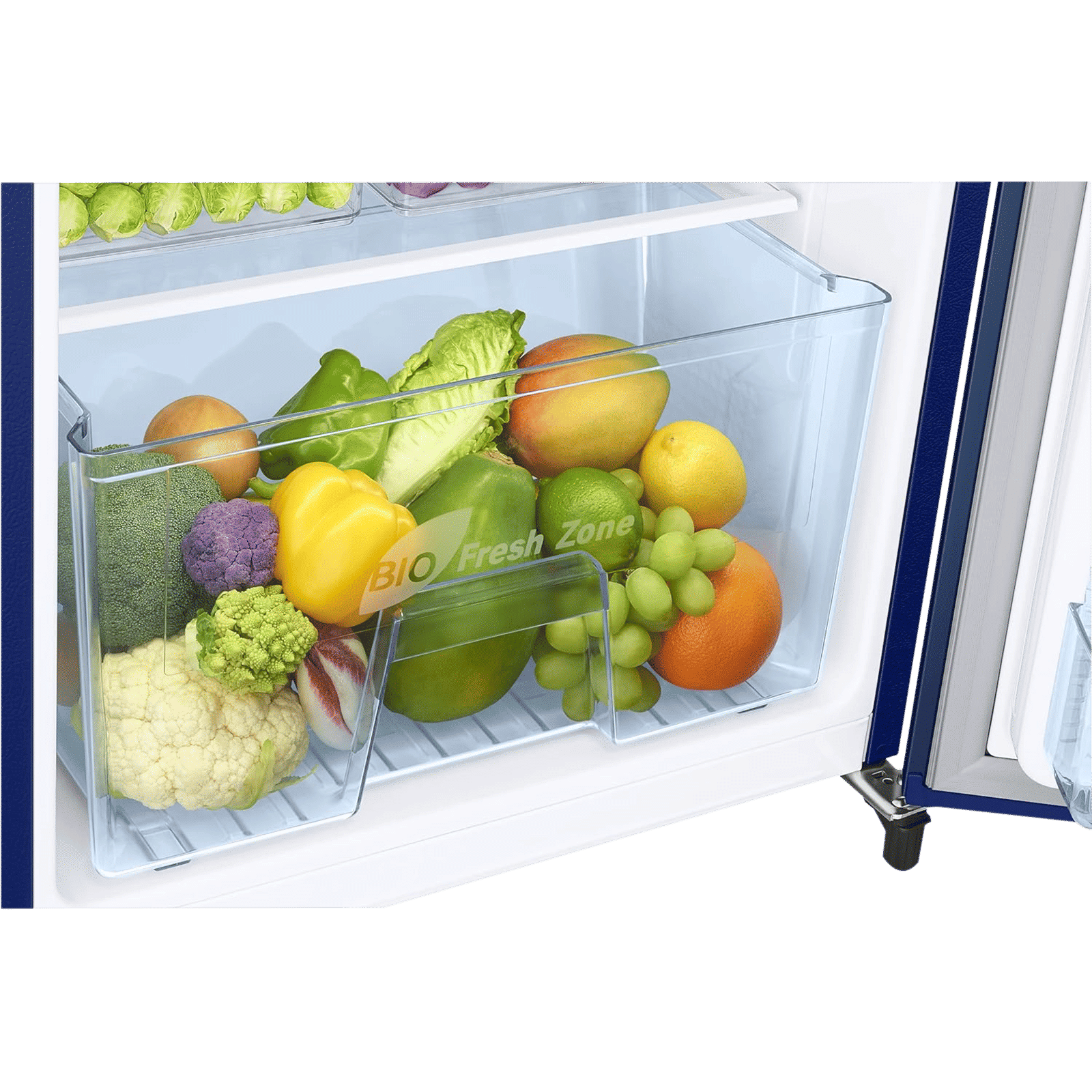 SAMSUNG Stylish Grande 183 Litres4 Star Direct Cool Single Door Refrigerator with Anti Bacterial Gasket (RR20C1724CU/HL, Camellia Blue)