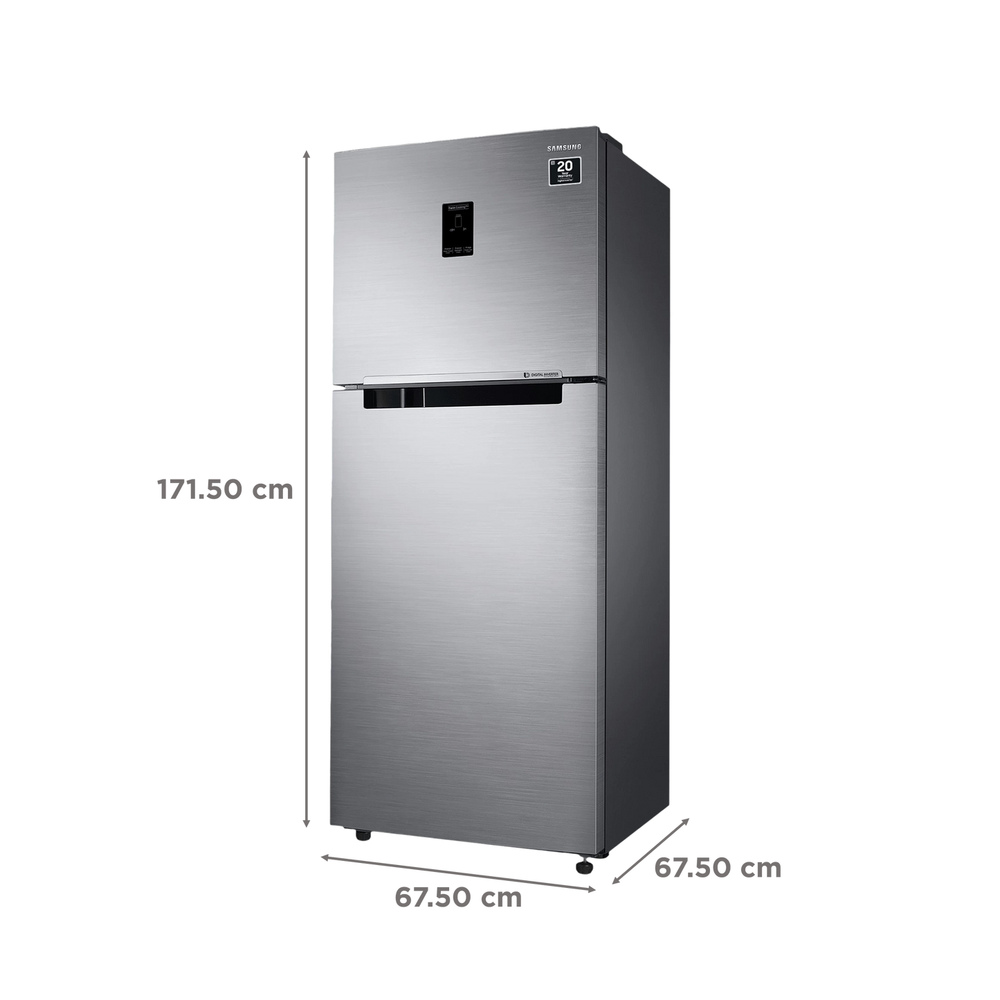SAMSUNG 363 Litres 1 Star Frost Free Double Door Convertible Refrigerator with Stabilizer Free Operation (RT39C5511S9/HL, Refined Inox)