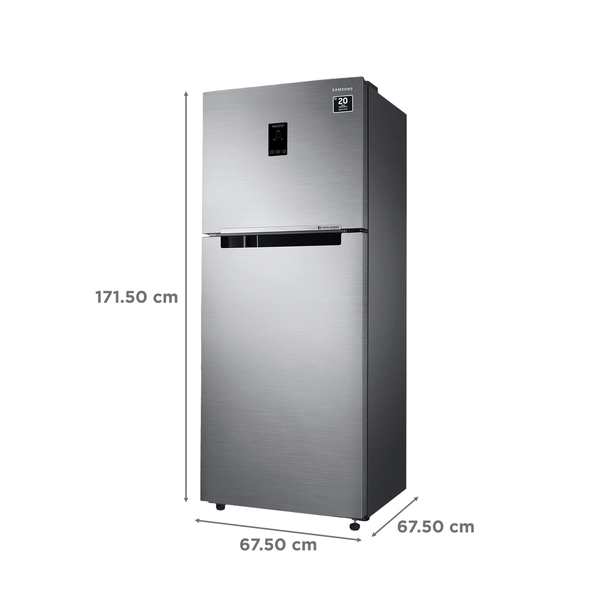 SAMSUNG 363 Litres 1 Star Frost Free Double Door Convertible Refrigerator with Stabilizer Free Operation (RT39C5511S9/HL, Refined Inox)