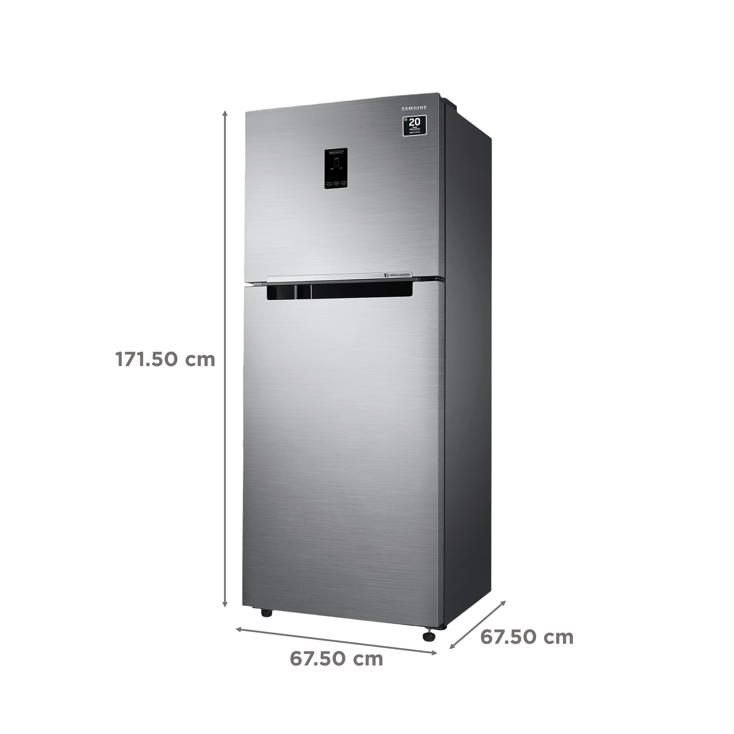 SAMSUNG 363 Litres 1 Star Frost Free Double Door Convertible Refrigerator with Stabilizer Free Operation (RT39C5511S9/HL, Refined Inox)