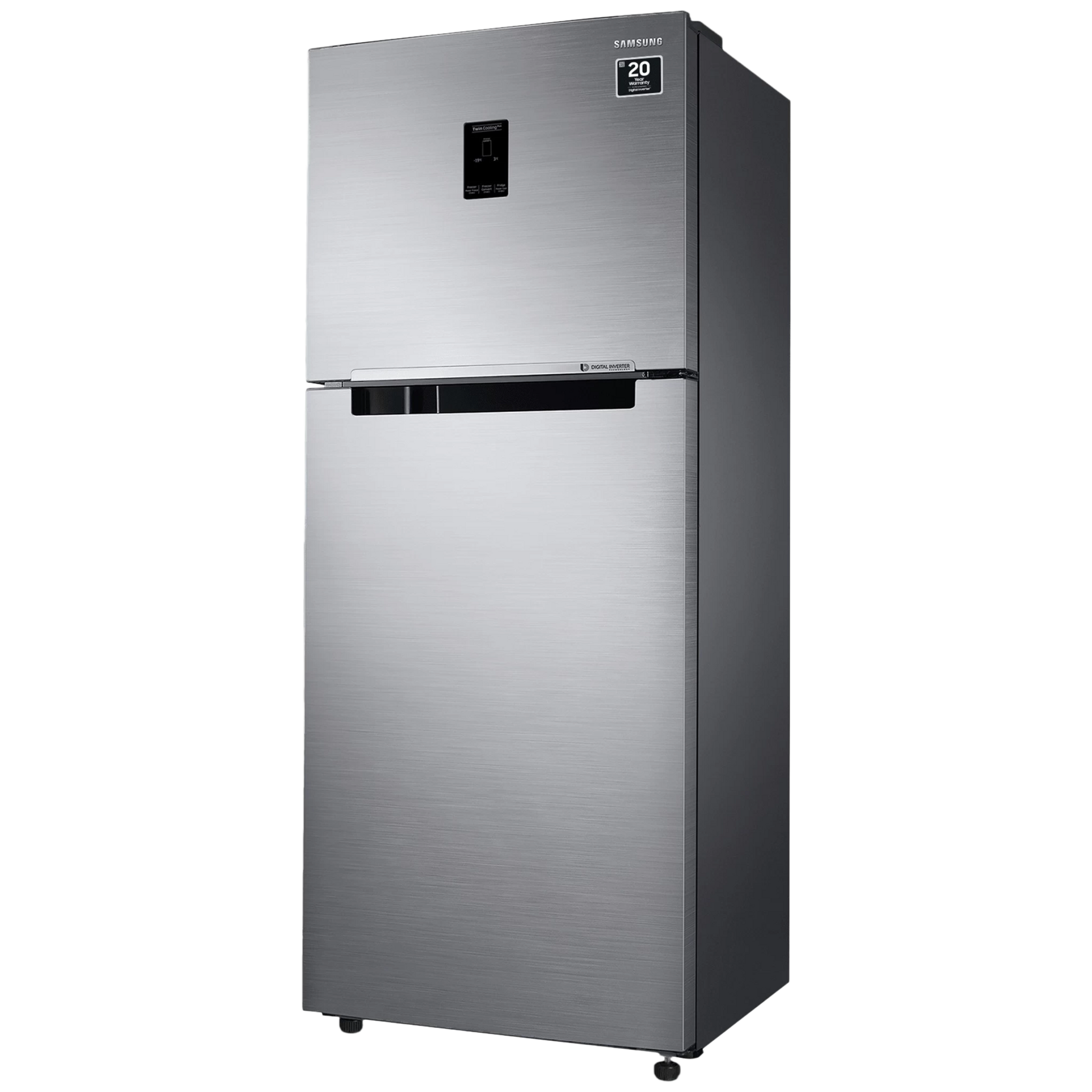 SAMSUNG 363 Litres 1 Star Frost Free Double Door Convertible Refrigerator with Stabilizer Free Operation (RT39C5511S9/HL, Refined Inox)