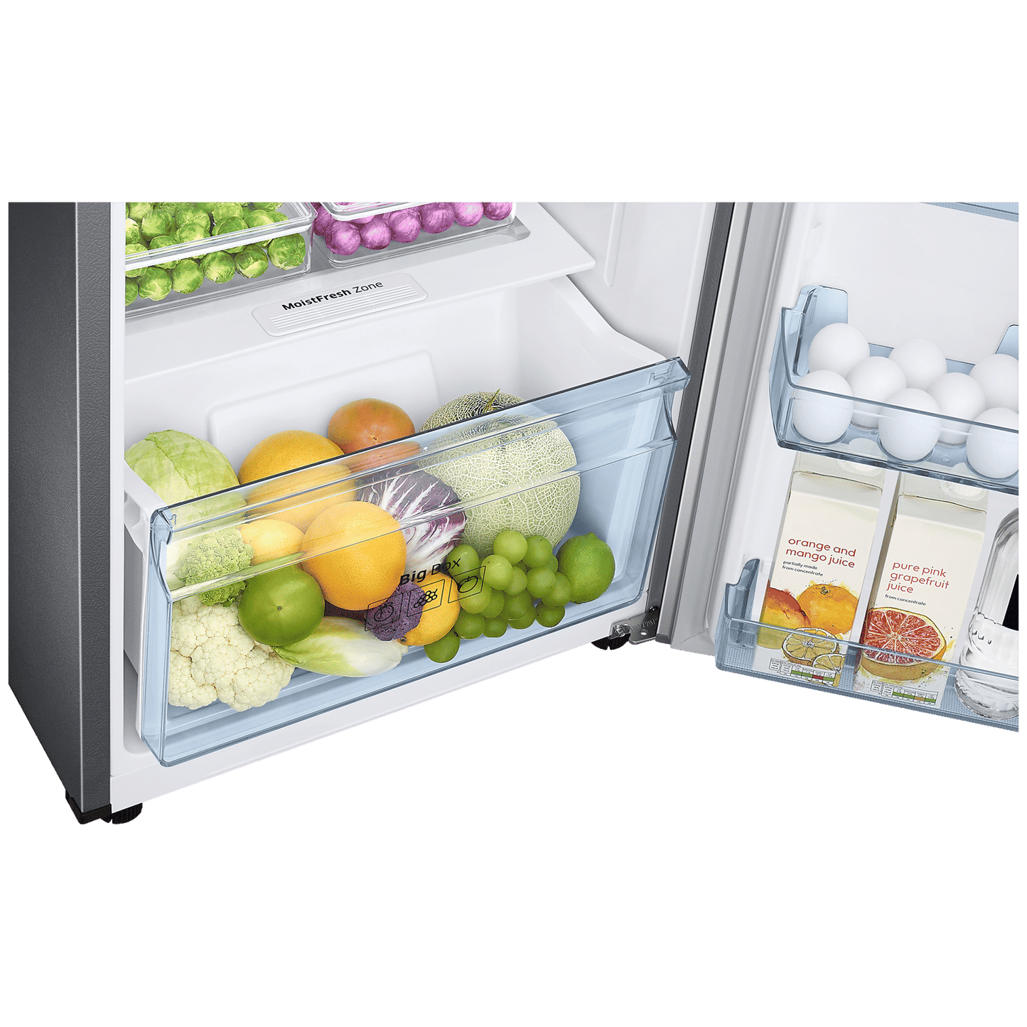 SAMSUNG 236 Litres 2 Star Frost Free Double Door Refrigerator with Power Cut Resistant (RT28C3032GS/HL, Gray Silver)