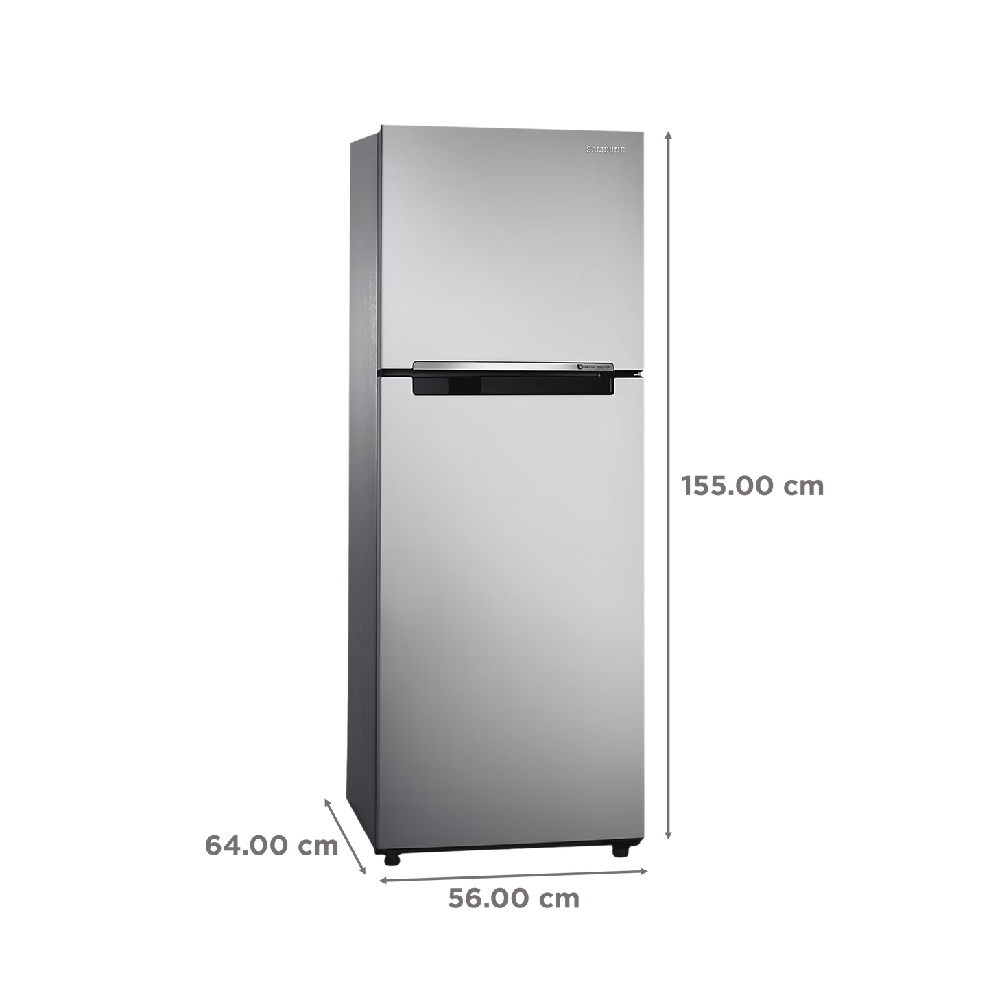 SAMSUNG 236 Litres 2 Star Frost Free Double Door Refrigerator with Power Cut Resistant (RT28C3032GS/HL, Gray Silver)