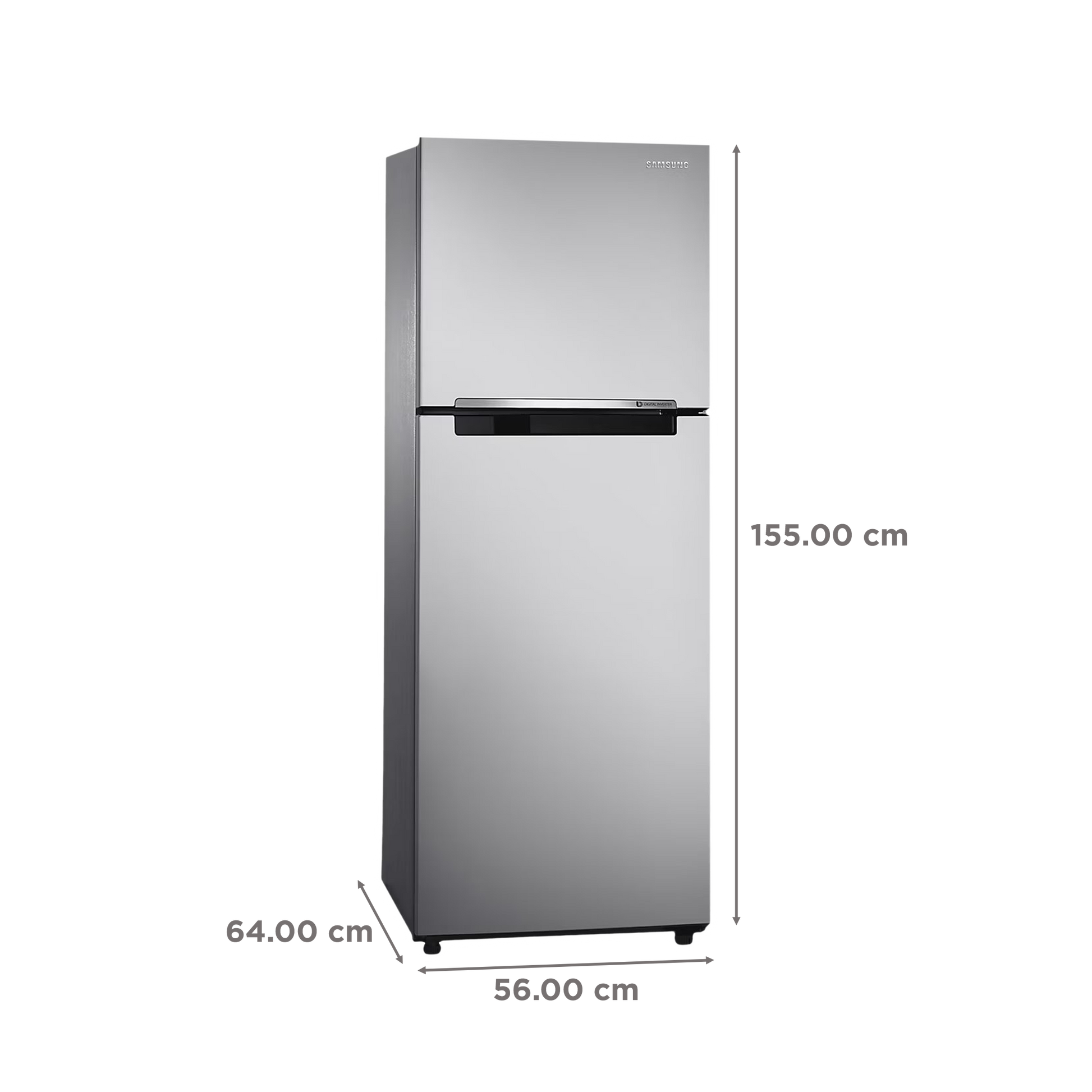 SAMSUNG 236 Litres 2 Star Frost Free Double Door Refrigerator with Power Cut Resistant (RT28C3032GS/HL, Gray Silver)