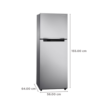 SAMSUNG 236 Litres 2 Star Frost Free Double Door Refrigerator with Power Cut Resistant (RT28C3032GS/HL, Gray Silver)