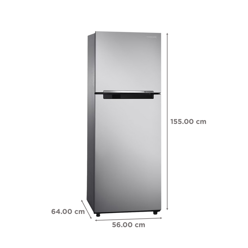 SAMSUNG 236 Litres 2 Star Frost Free Double Door Refrigerator with Power Cut Resistant (RT28C3032GS/HL, Gray Silver)