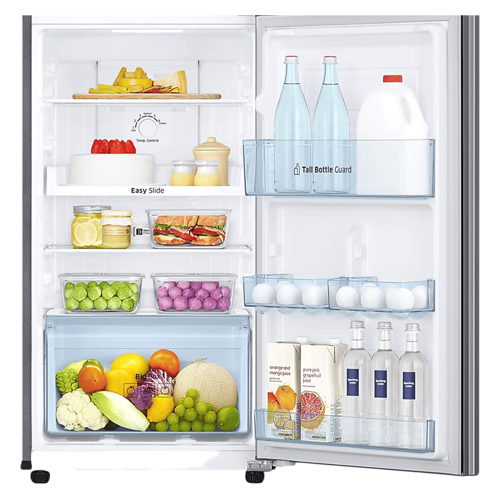 SAMSUNG 236 Litres 2 Star Frost Free Double Door Refrigerator with Power Cut Resistant (RT28C3032GS/HL, Gray Silver)