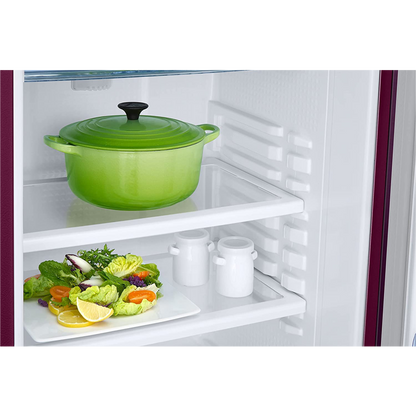 SAMSUNG Stylish Grande 183 Litres4 Star Direct Cool Single Door Refrigerator with Stabilizer Free Operation (RR20C1824CR/HL, Camellia Purple)