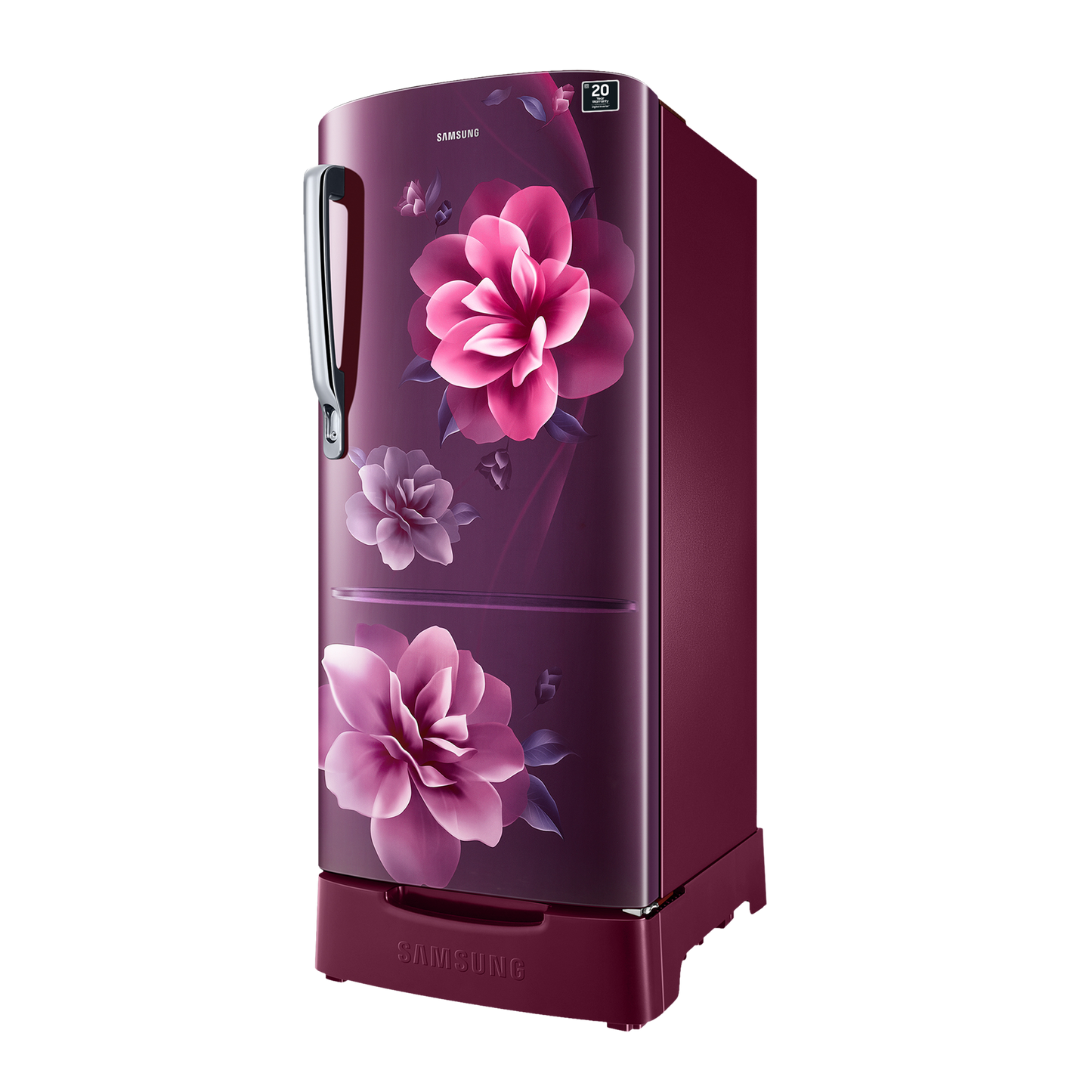 SAMSUNG Stylish Grande 183 Litres4 Star Direct Cool Single Door Refrigerator with Stabilizer Free Operation (RR20C1824CR/HL, Camellia Purple)