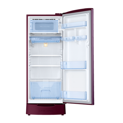 SAMSUNG Stylish Grande 183 Litres4 Star Direct Cool Single Door Refrigerator with Stabilizer Free Operation (RR20C1824CR/HL, Camellia Purple)