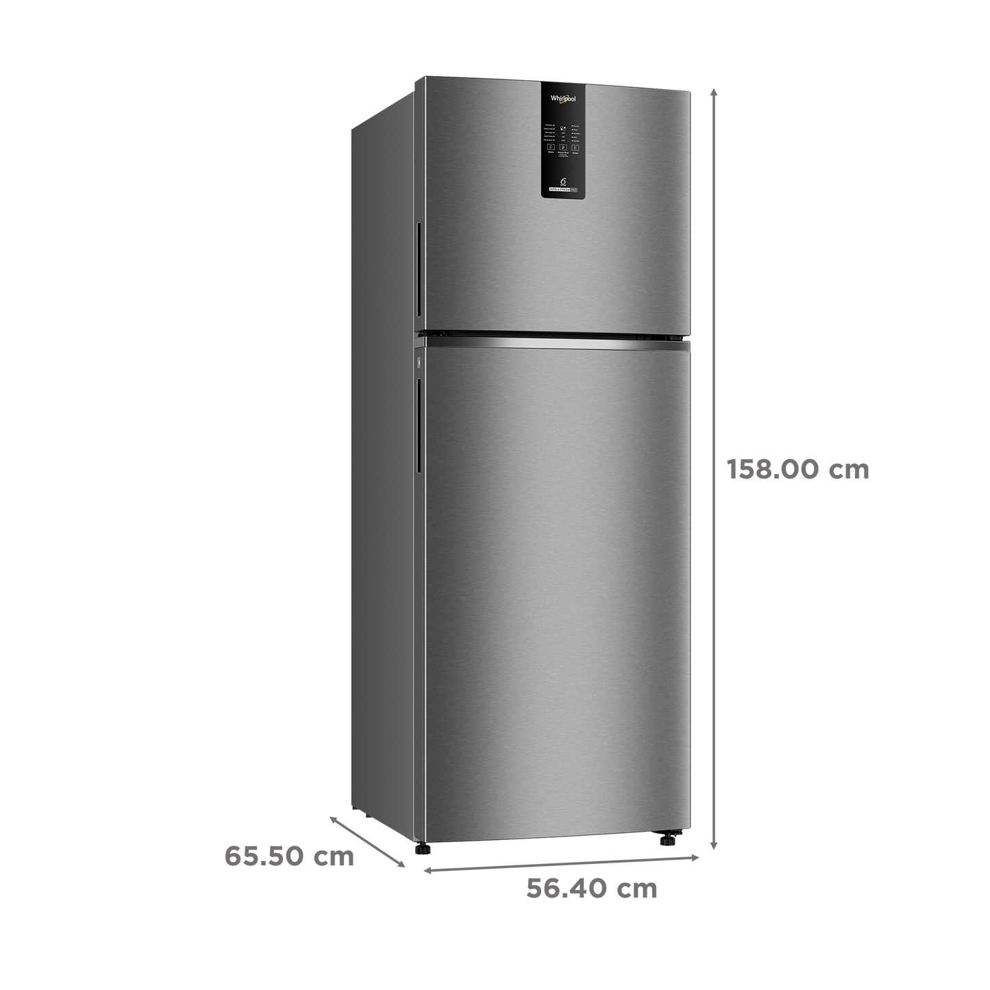 Whirlpool Intellifresh Pro 278 235 Litres 2 Star Frost Free Double Door Convertible Refrigerator with 6th Sense Technology (Grey)