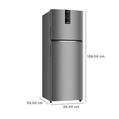 Whirlpool Intellifresh Pro 278 235 Litres 2 Star Frost Free Double Door Convertible Refrigerator with 6th Sense Technology (Grey)