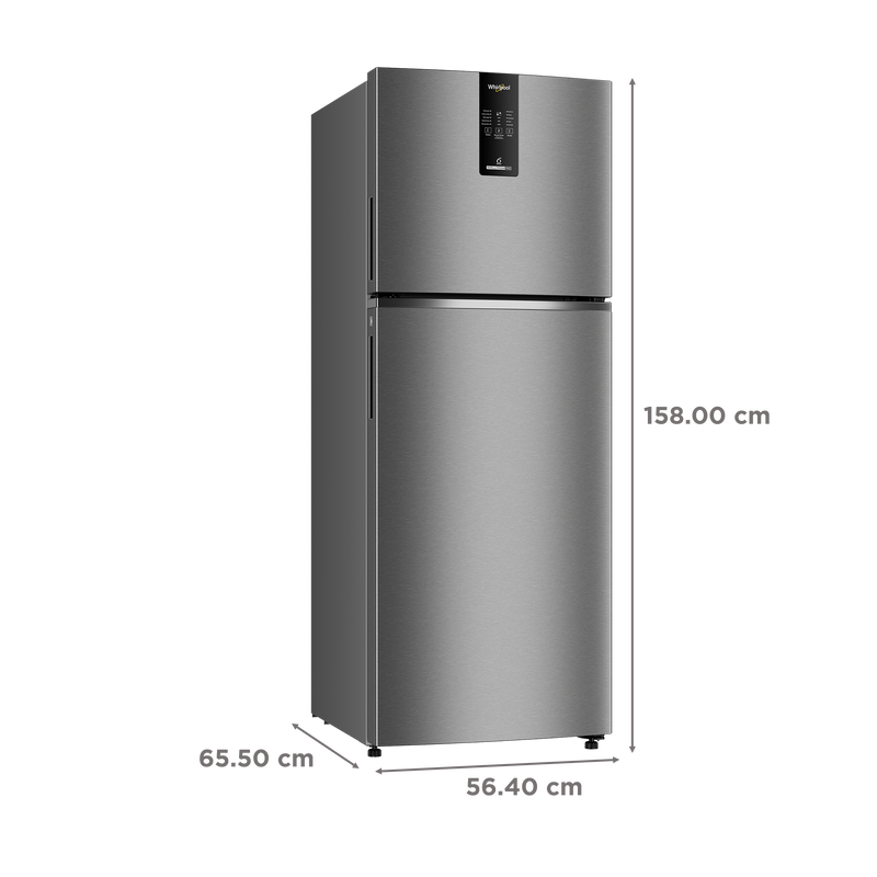 Whirlpool Intellifresh Pro 278 235 Litres 2 Star Frost Free Double Door Convertible Refrigerator with 6th Sense Technology (Grey)
