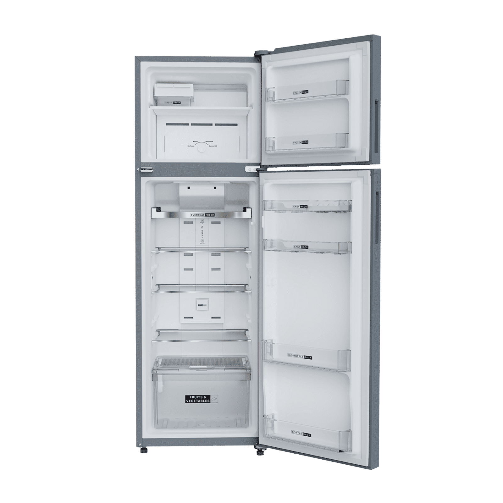 Whirlpool Intellifresh 259 Litres 2 Star Frost Free Double Door Refrigerator with 6th Sense Technology (Mirror Glass)