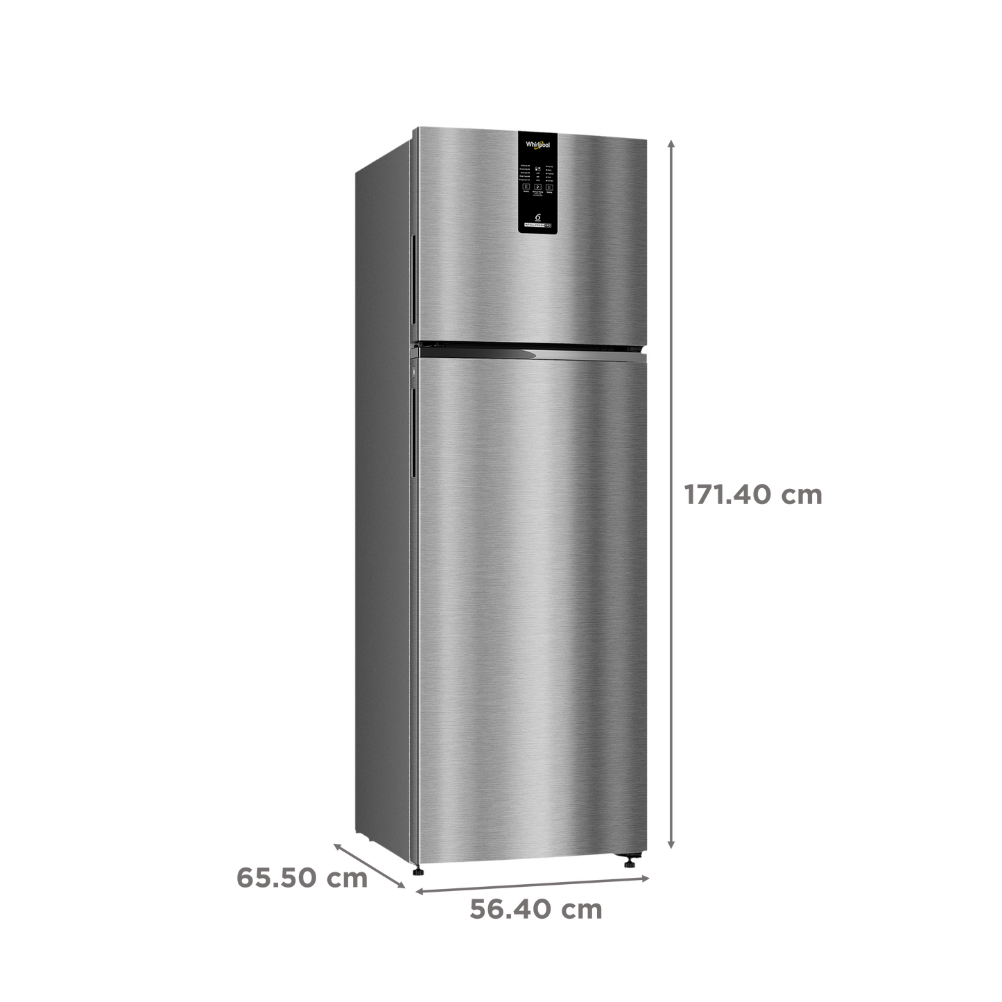 Whirlpool Intellifresh Pro 259 Litres 2 Star Frost Free Double Door Convertible Refrigerator with 6th Sense Technology (Grey)