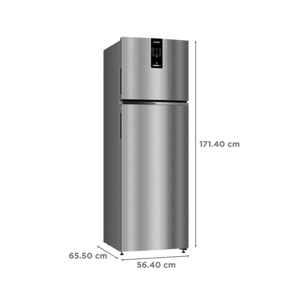 Whirlpool Intellifresh Pro 259 Litres 2 Star Frost Free Double Door Convertible Refrigerator with 6th Sense Technology (Grey)