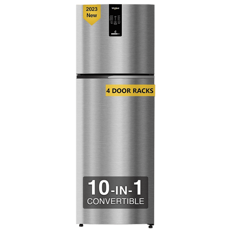 Whirlpool Intellifresh Pro 259 Litres 2 Star Frost Free Double Door Convertible Refrigerator with 6th Sense Technology (Grey)