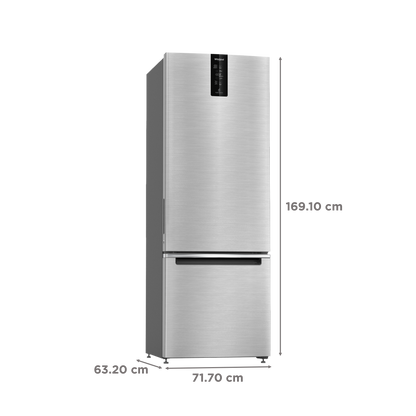 Whirlpool Intellifresh Pro 285 Litres 2 Star Frost Free Double Door Bottom Mount Convertible Refrigerator with 6th Sense Technology (IFPRO BM INV CNV 3, Grey)