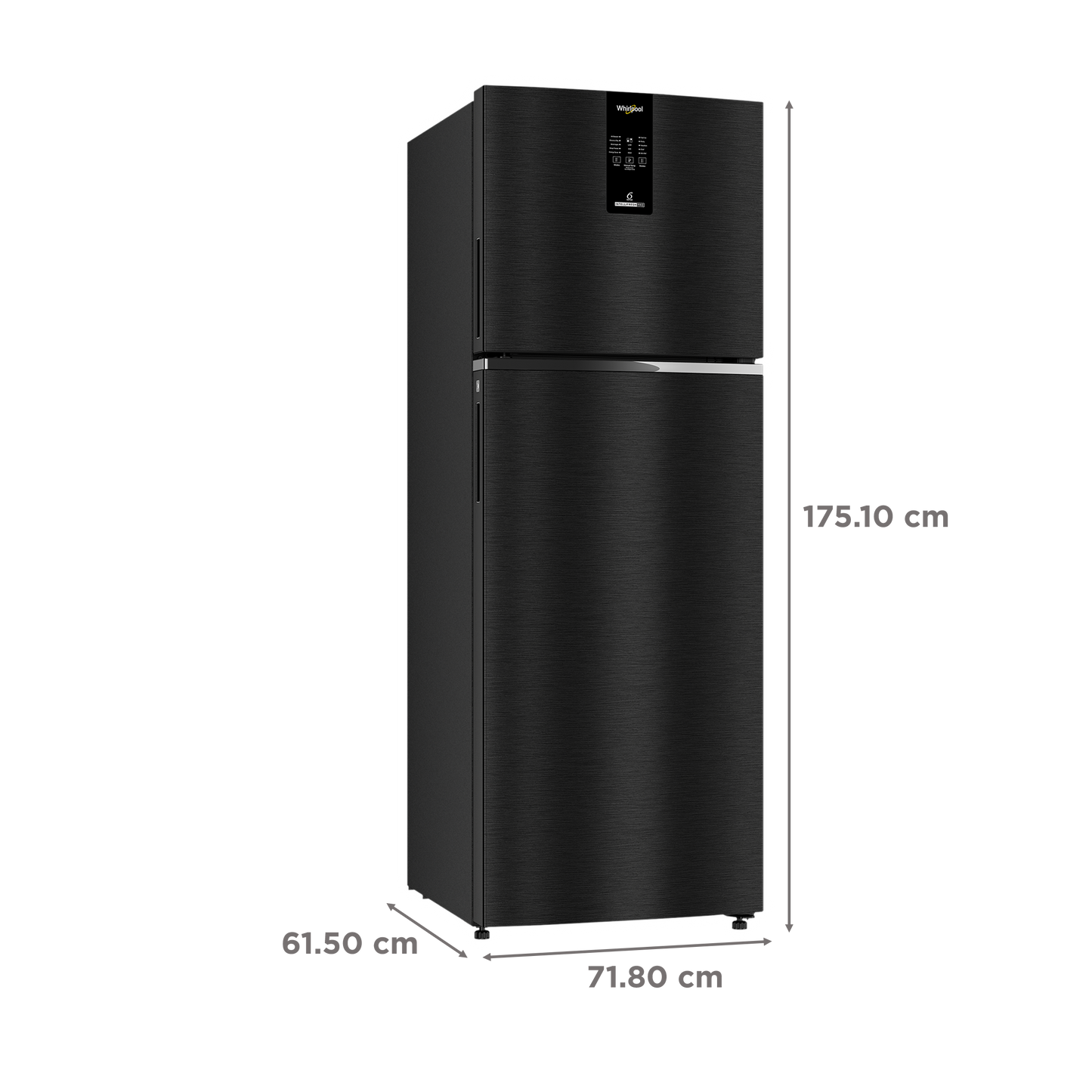 Whirlpool Intellifresh Pro 375 327 Litres 2 Star Frost Free Double Door Convertible Refrigerator with 6th Sense Technology (Grey)