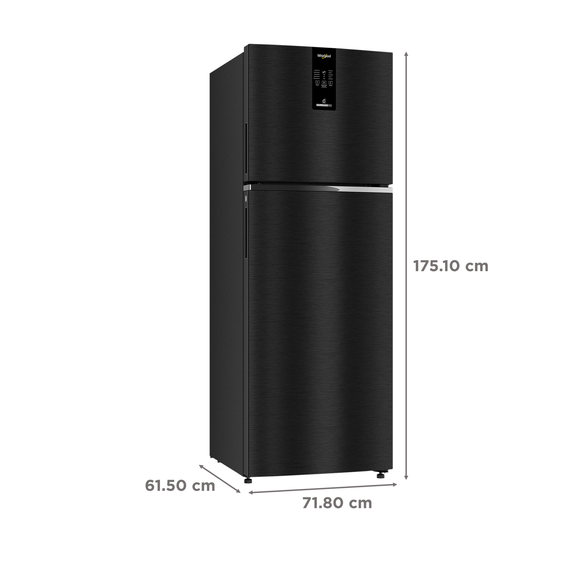 Whirlpool Intellifresh Pro 375 327 Litres 2 Star Frost Free Double Door Convertible Refrigerator with 6th Sense Technology (Grey)