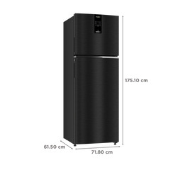 Whirlpool Intellifresh Pro 375 327 Litres 2 Star Frost Free Double Door Convertible Refrigerator with 6th Sense Technology (Grey)