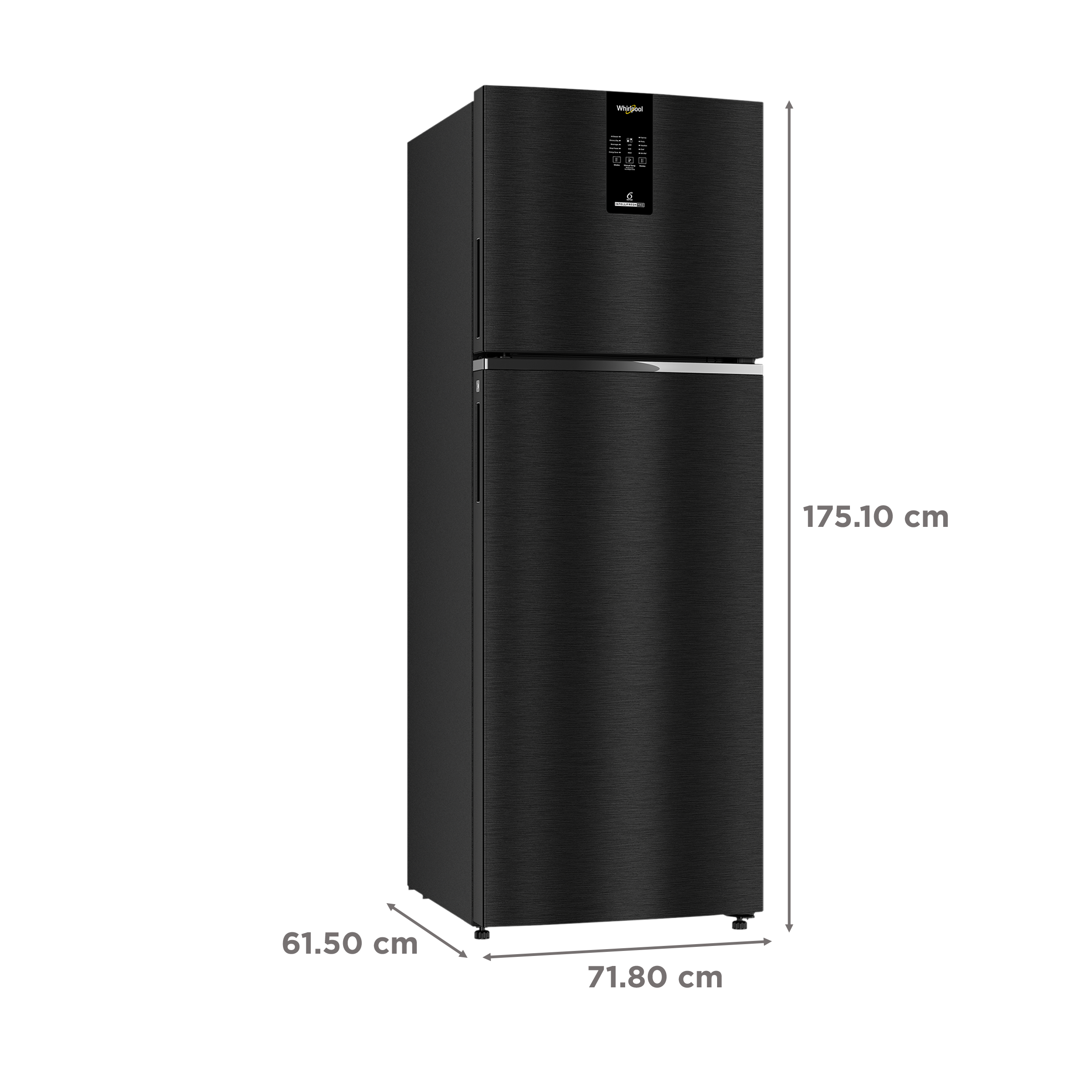 Whirlpool Intellifresh Pro 375 327 Litres 2 Star Frost Free Double Door Convertible Refrigerator with 6th Sense Technology (Grey)