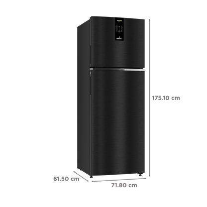 Whirlpool Intellifresh Pro 375 327 Litres 2 Star Frost Free Double Door Convertible Refrigerator with 6th Sense Technology (Grey)