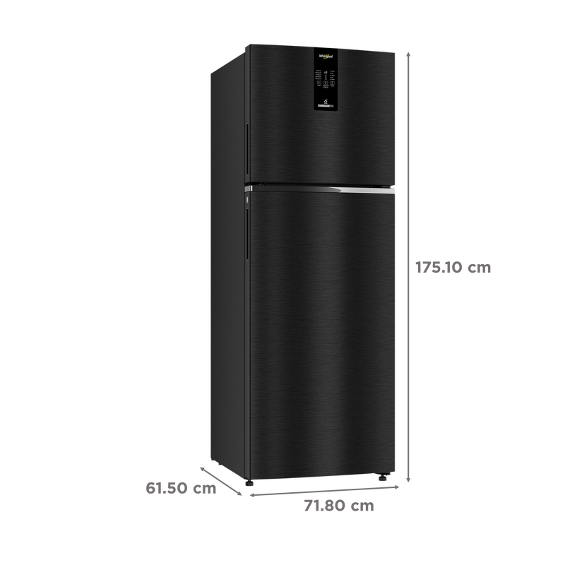Whirlpool Intellifresh Pro 375 327 Litres 2 Star Frost Free Double Door Convertible Refrigerator with 6th Sense Technology (Grey)