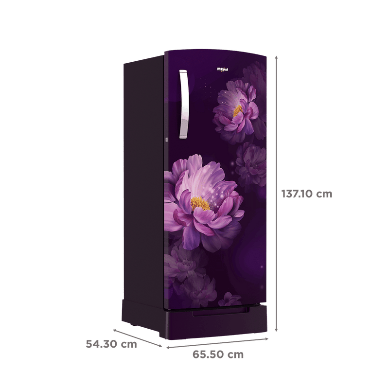 Whirlpool IMPRO 192 Litres 3 Star Direct Cool Single Door Refrigerator with Stabilizer Free Operation (215 IMPRO ROY, Purple)