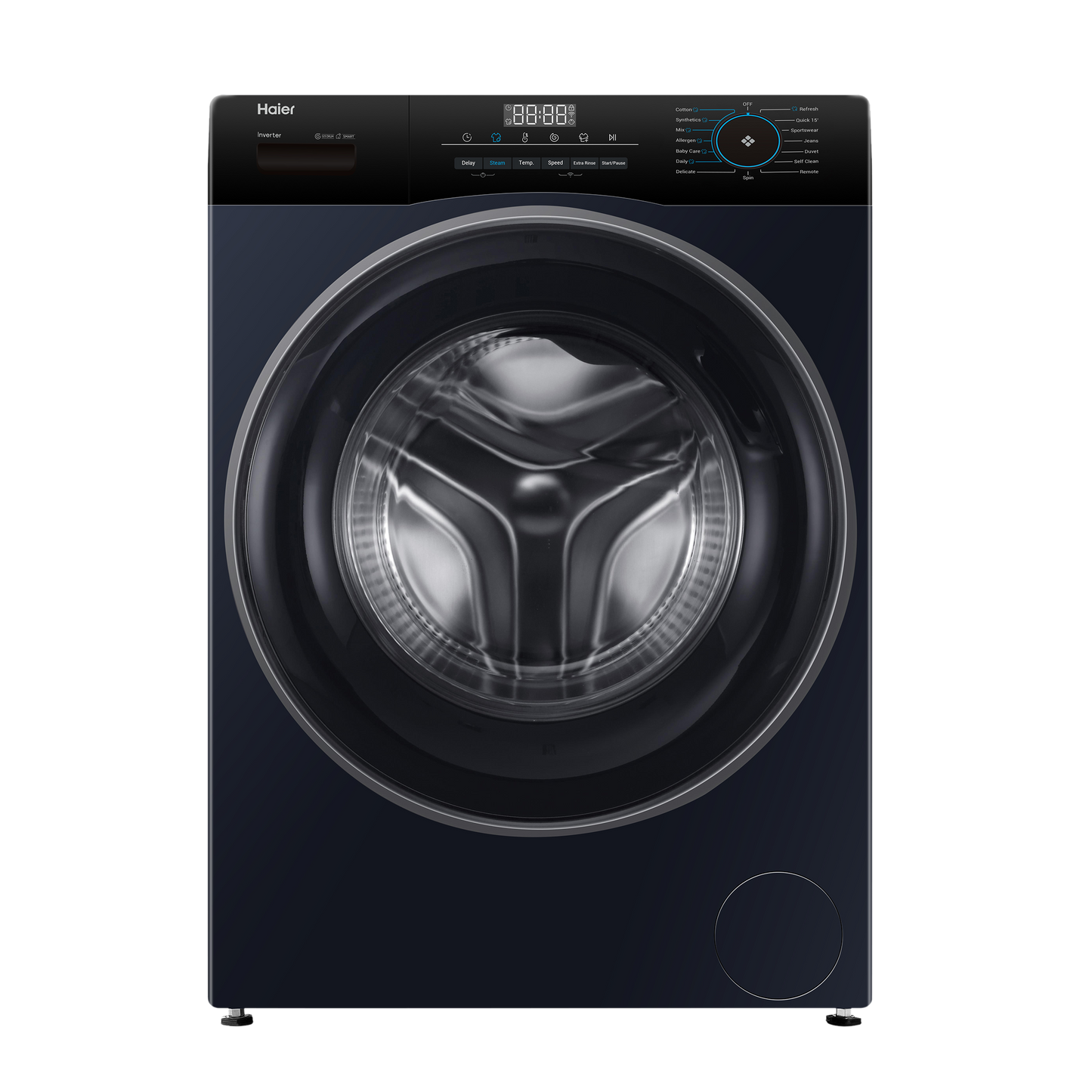 Haier 7 kg 5 Star Inverter Fully Automatic Front Load Washing Machine (HW70-IM12929BKU1, Anti Bacterial Technology, Black)