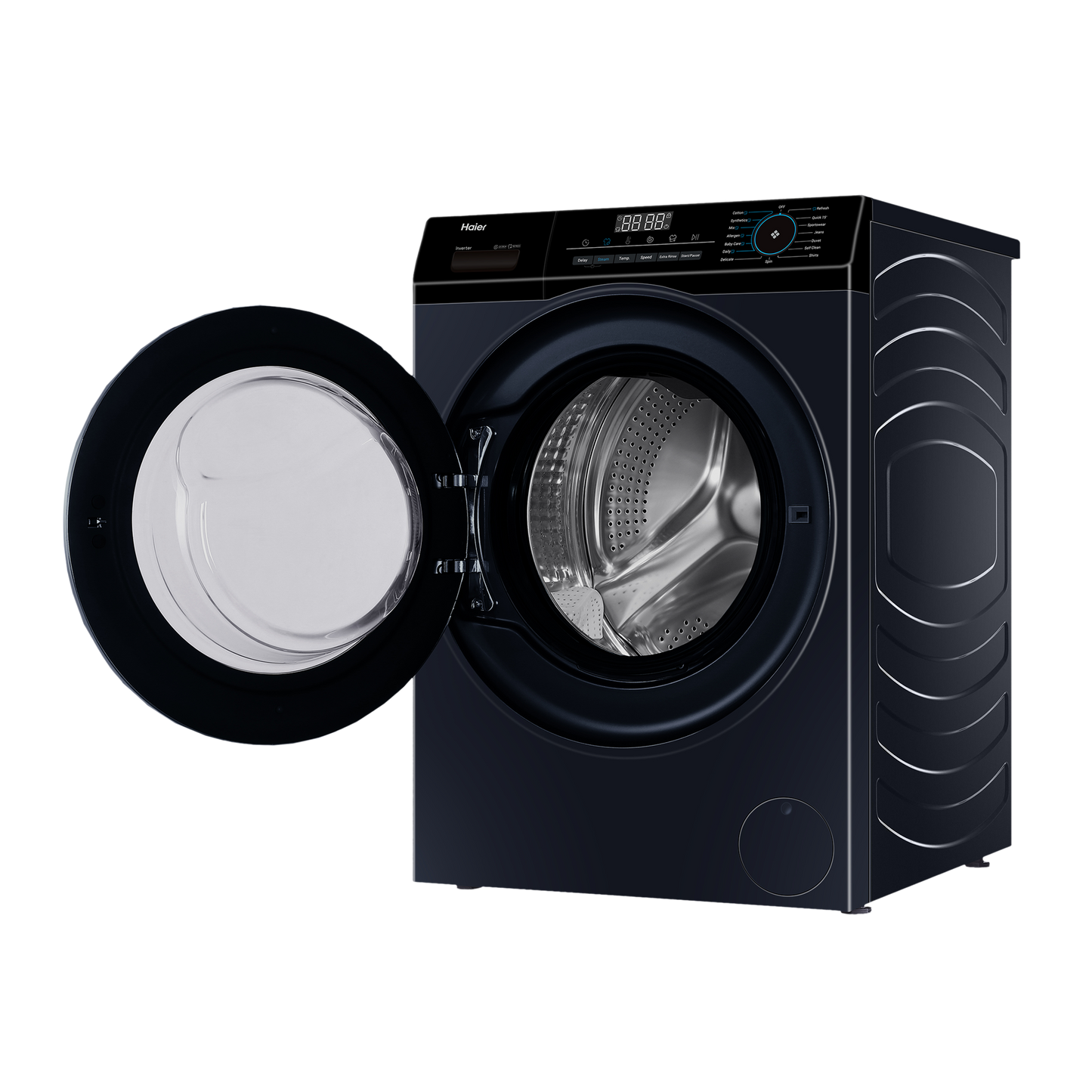 Haier 7 kg 5 Star Inverter Fully Automatic Front Load Washing Machine (HW70-IM12929BKU1, Anti Bacterial Technology, Black)