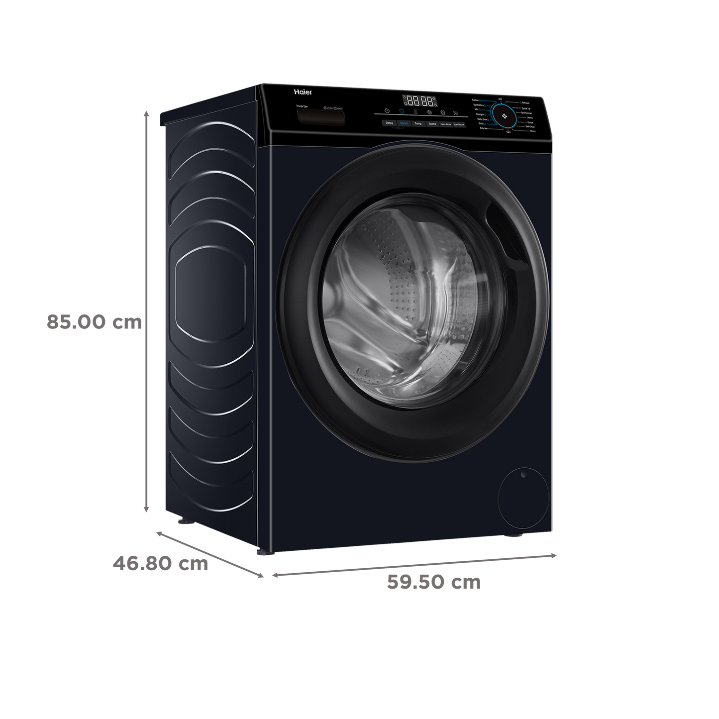 Haier 7 kg 5 Star Inverter Fully Automatic Front Load Washing Machine (HW70-IM12929BKU1, Anti Bacterial Technology, Black)