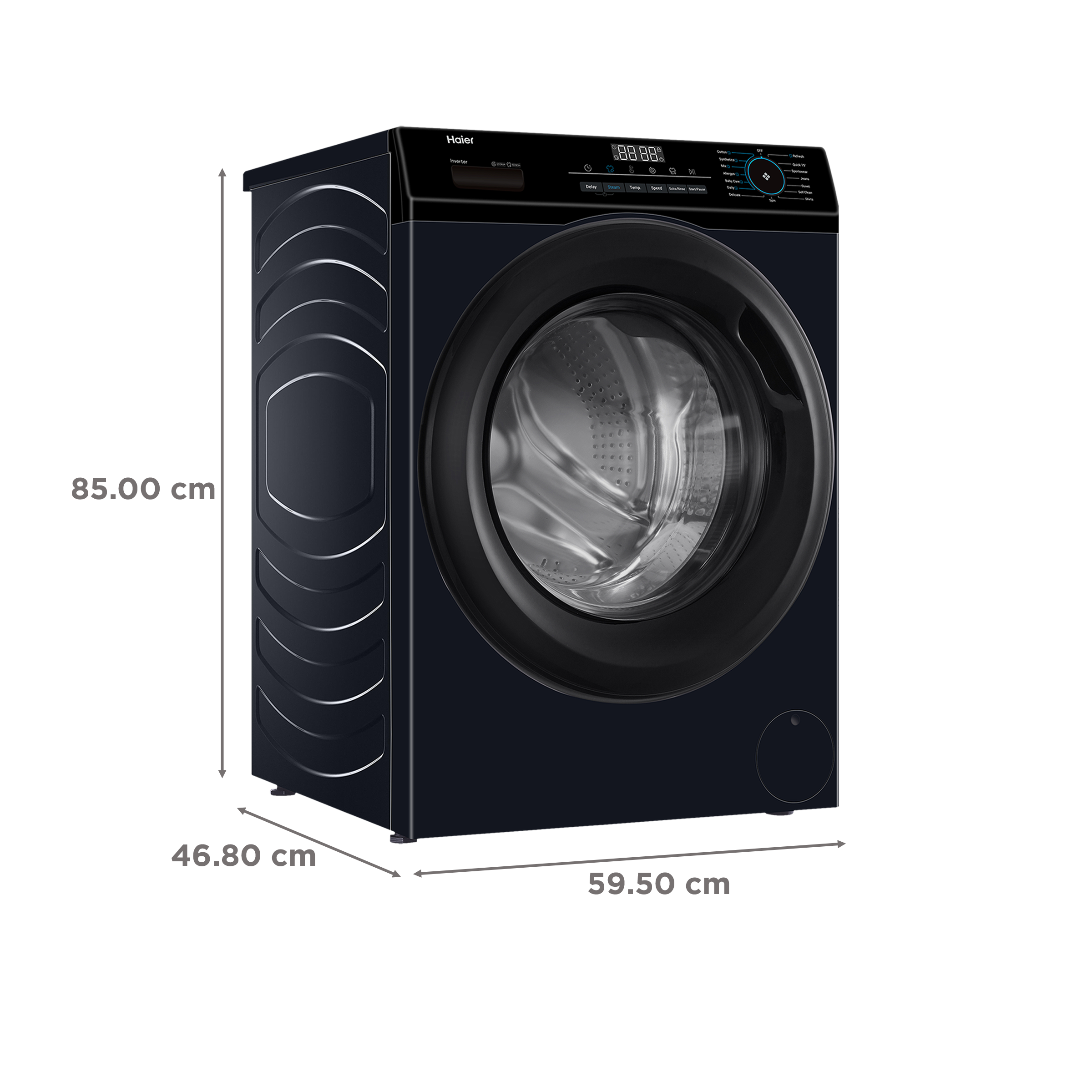 Haier 7 kg 5 Star Inverter Fully Automatic Front Load Washing Machine (HW70-IM12929BKU1, Anti Bacterial Technology, Black)