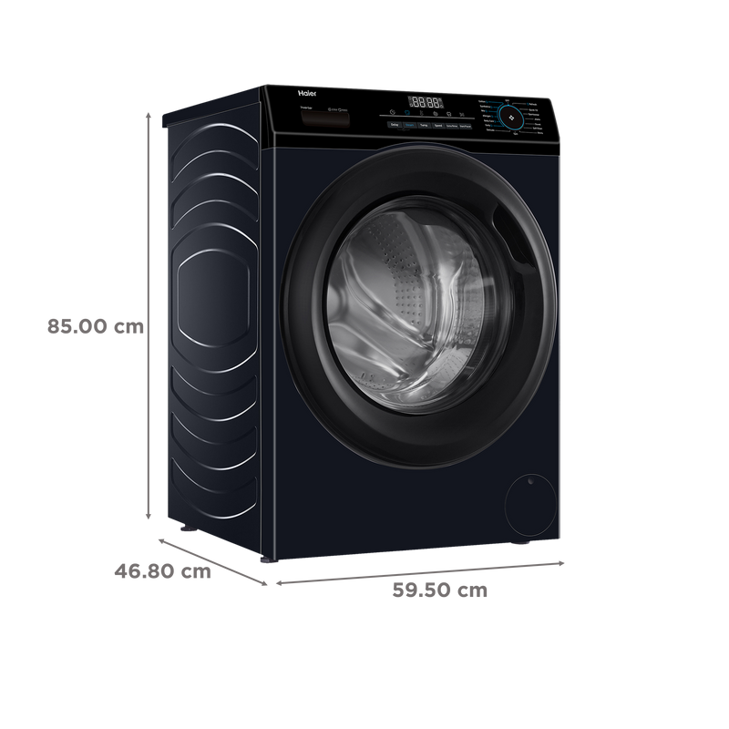 Haier 7 kg 5 Star Inverter Fully Automatic Front Load Washing Machine (HW70-IM12929BKU1, Anti Bacterial Technology, Black)