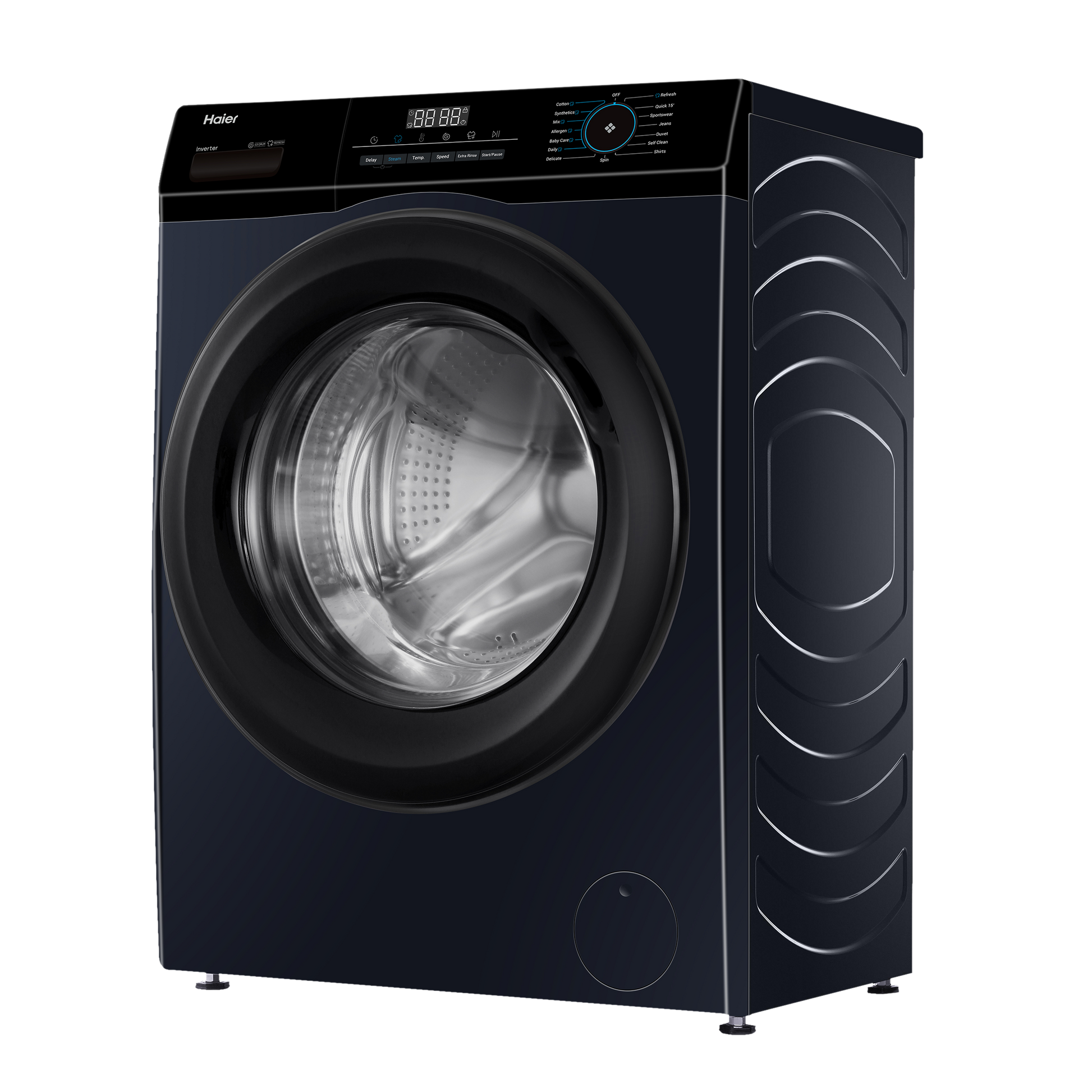 Haier 7 kg 5 Star Inverter Fully Automatic Front Load Washing Machine (HW70-IM12929BKU1, Anti Bacterial Technology, Black)