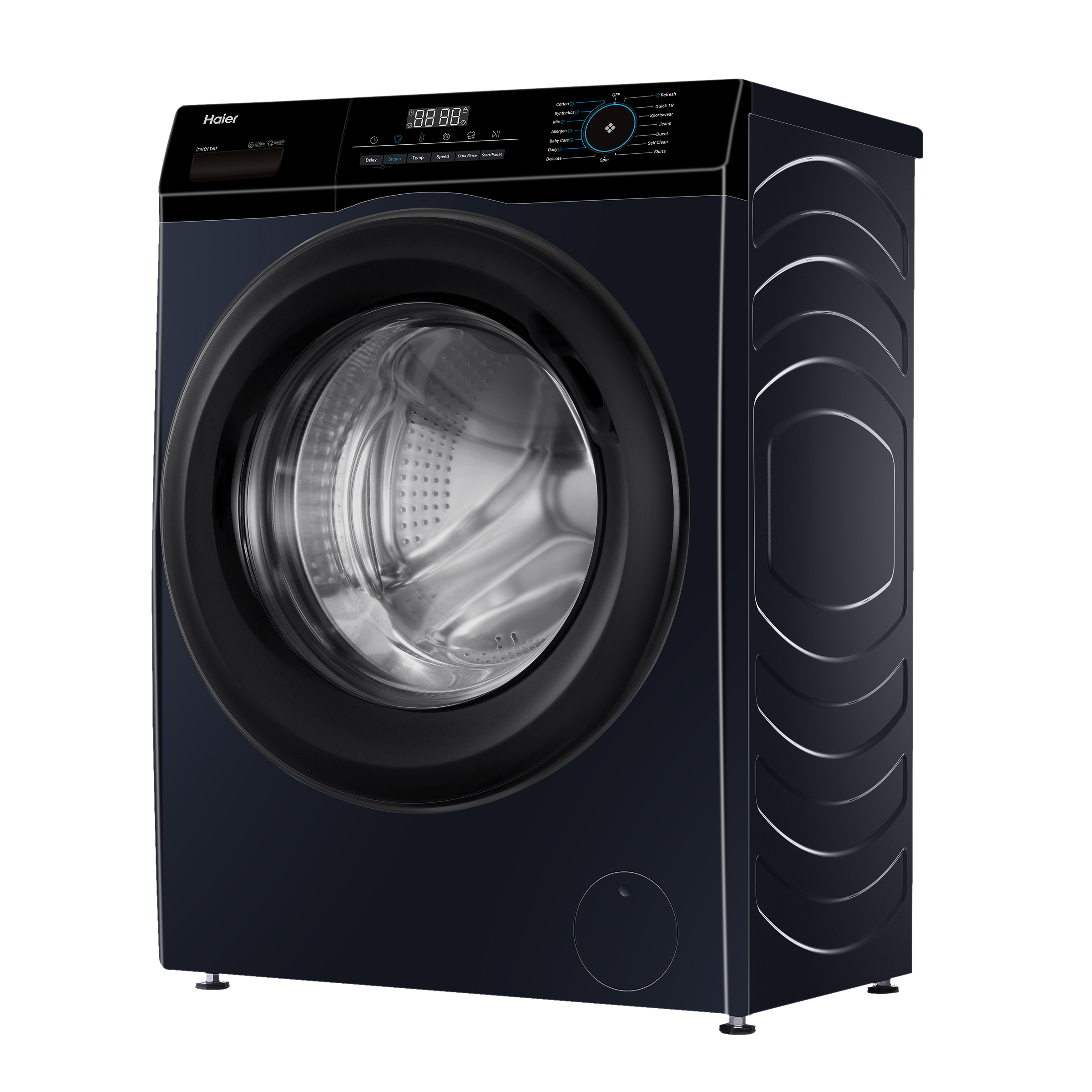 Haier 7 kg 5 Star Inverter Fully Automatic Front Load Washing Machine (HW70-IM12929BKU1, Anti Bacterial Technology, Black)