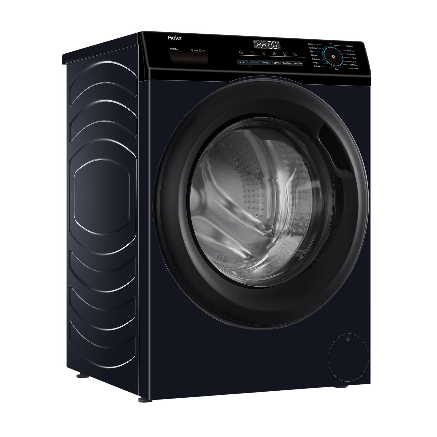 Haier 7 kg 5 Star Inverter Fully Automatic Front Load Washing Machine (HW70-IM12929BKU1, Anti Bacterial Technology, Black)
