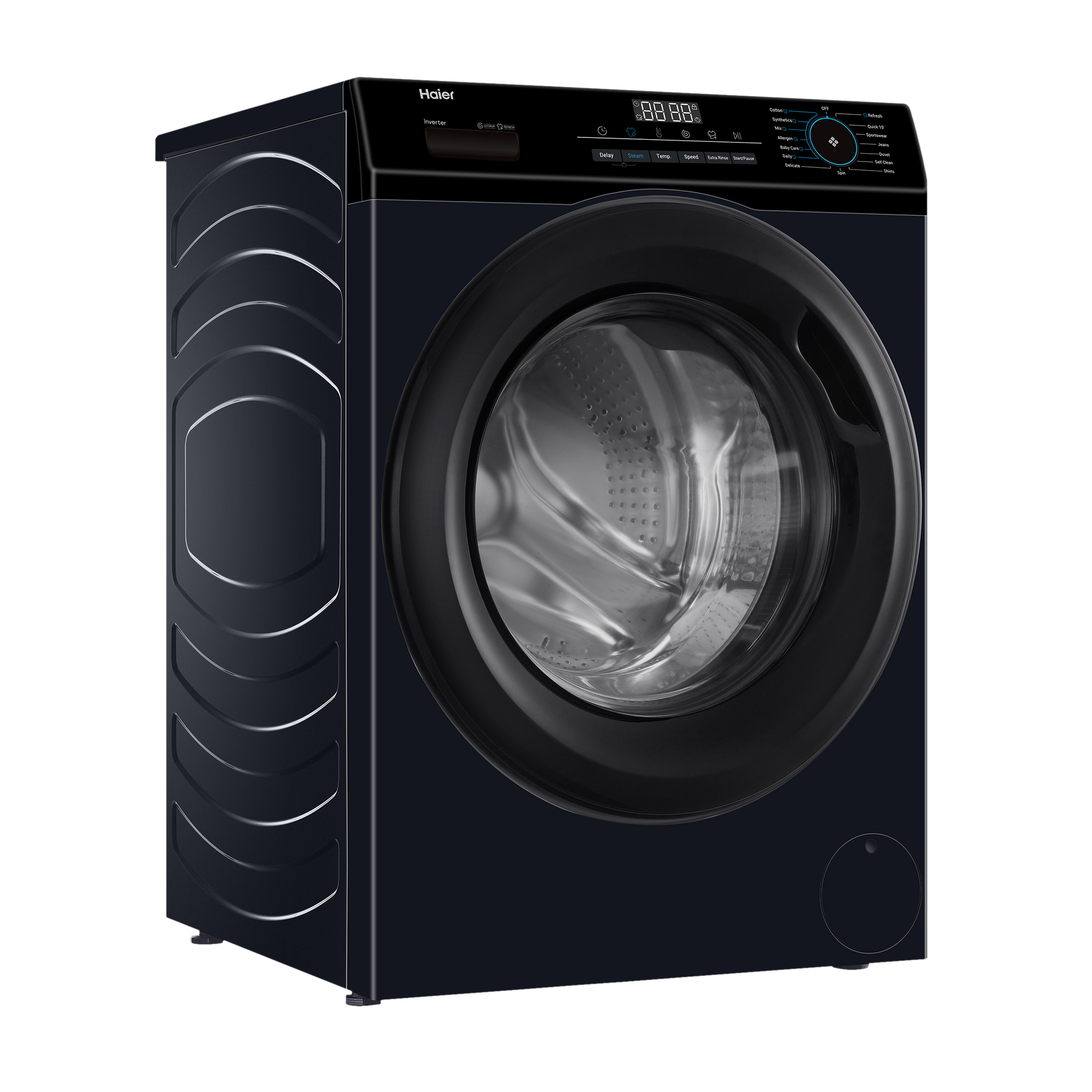 Haier 7 kg 5 Star Inverter Fully Automatic Front Load Washing Machine (HW70-IM12929BKU1, Anti Bacterial Technology, Black)