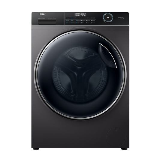 Haier 9 kg Fully Automatic Front Load Washing Machine (HW90-DM14959CS8U1, Direct Motion Motor, Dark Jade Silver)