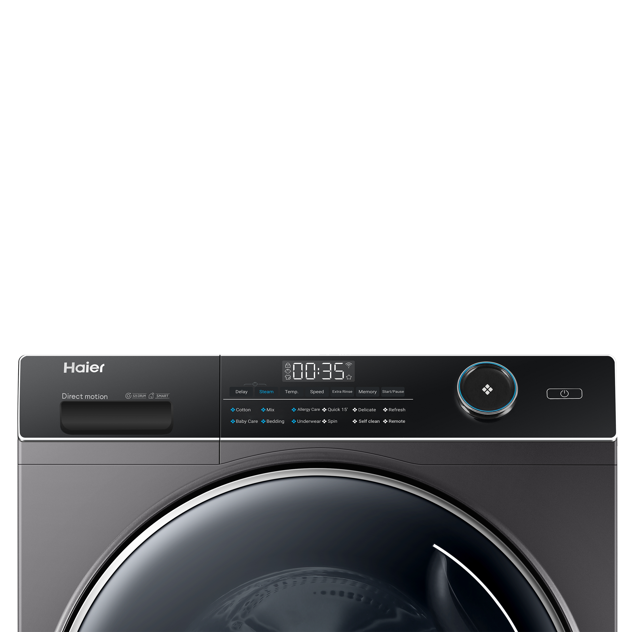 Haier 9 kg Fully Automatic Front Load Washing Machine (HW90-DM14959CS8U1, Direct Motion Motor, Dark Jade Silver)