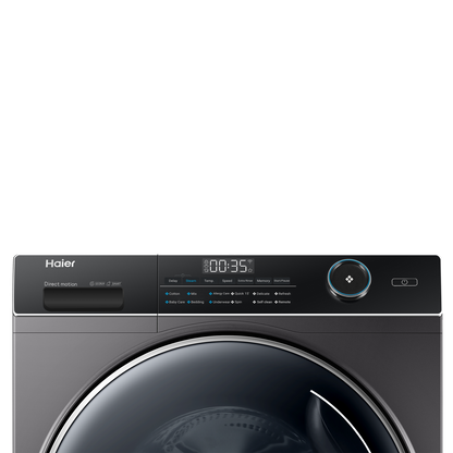 Haier 9 kg Fully Automatic Front Load Washing Machine (HW90-DM14959CS8U1, Direct Motion Motor, Dark Jade Silver)