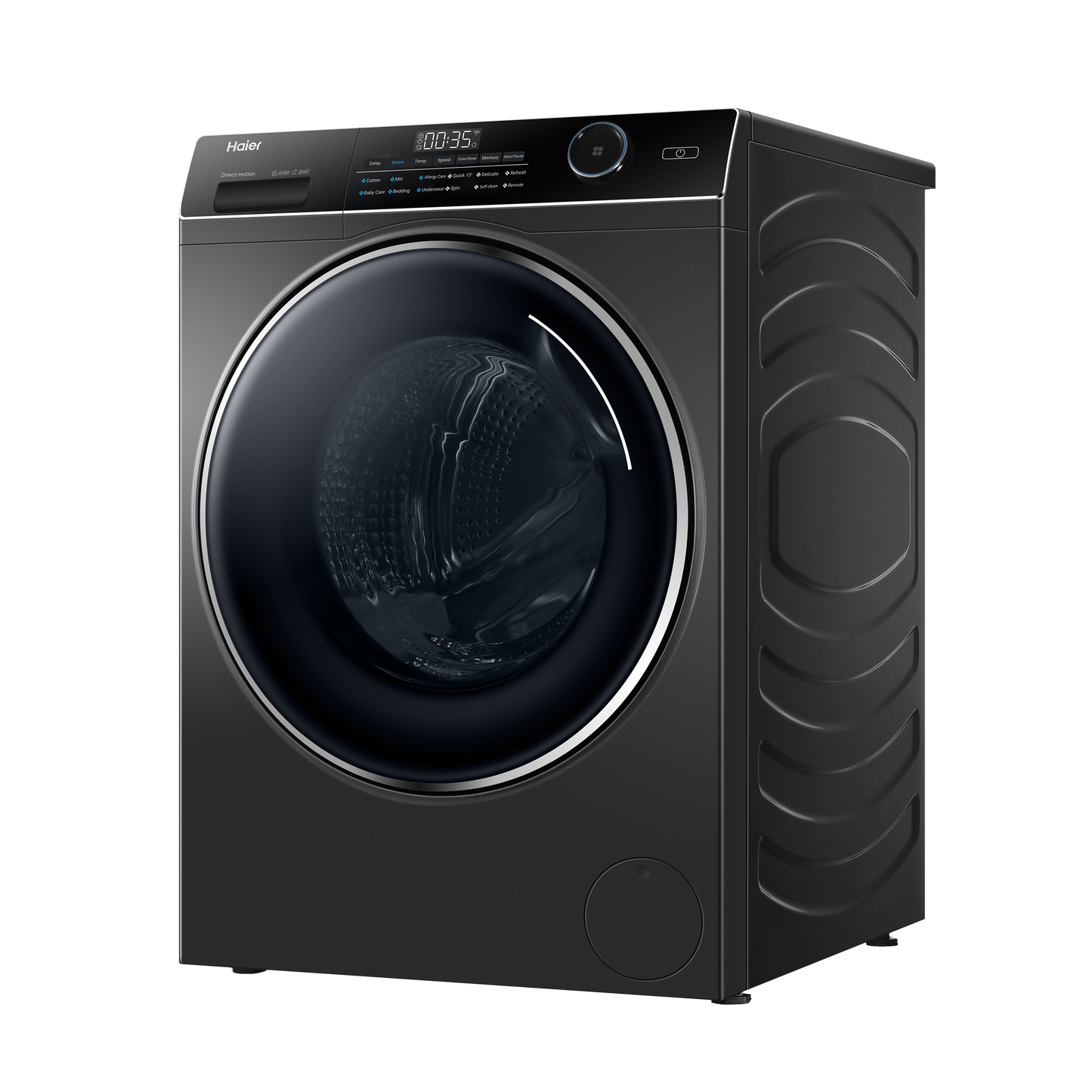 Haier 9 kg Fully Automatic Front Load Washing Machine (HW90-DM14959CS8U1, Direct Motion Motor, Dark Jade Silver)