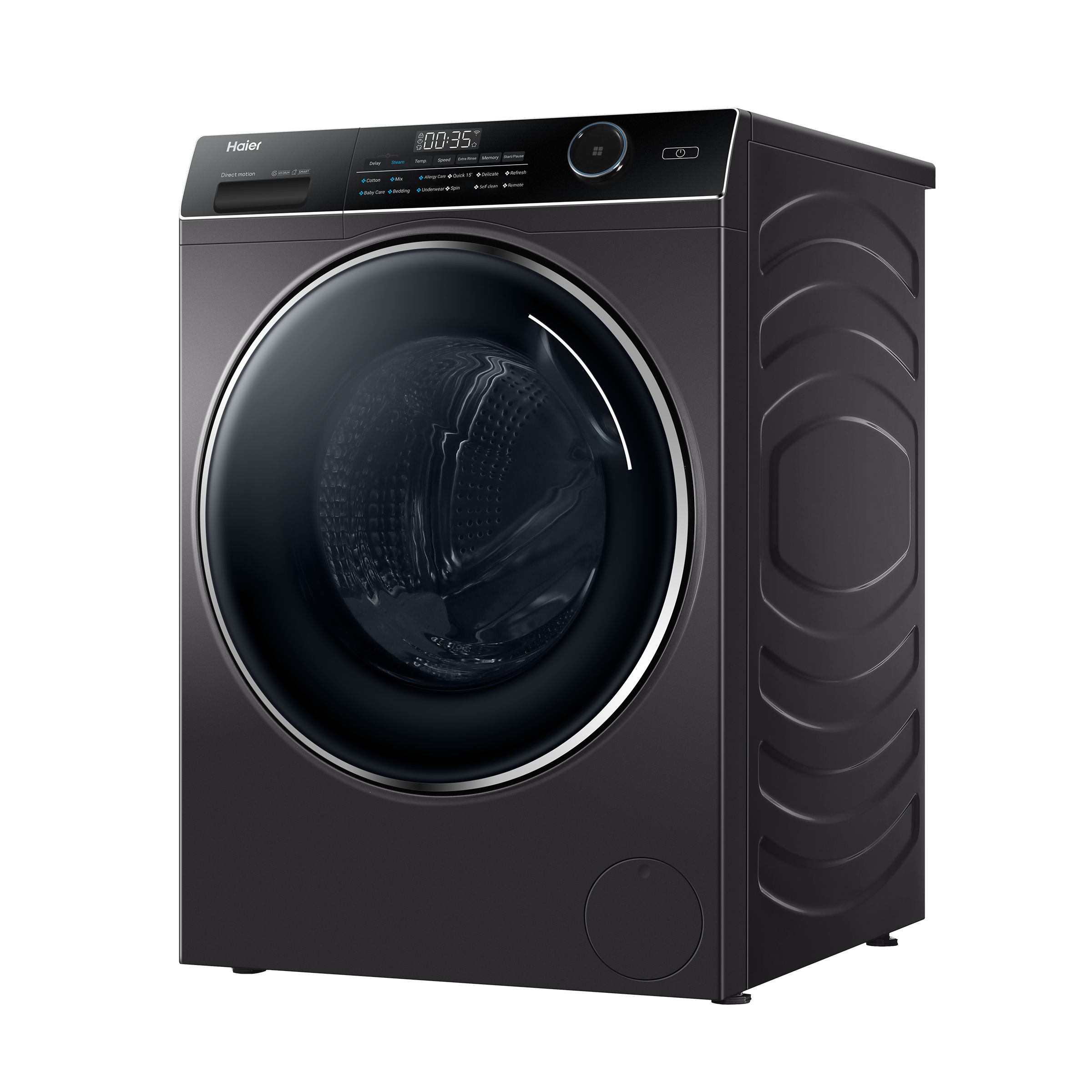 Haier 9 kg Fully Automatic Front Load Washing Machine (HW90-DM14959CS8U1, Direct Motion Motor, Dark Jade Silver)